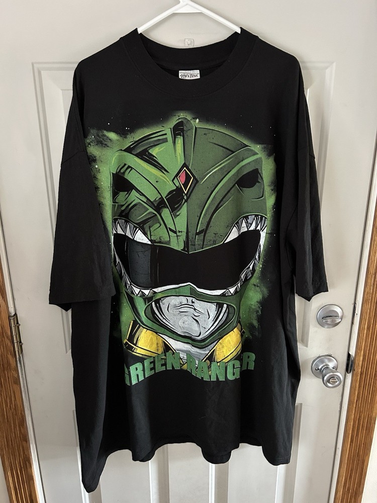 Shaka Wear T-Shirt Green Ranger Double Sided Super Max Heavy Garment Mens Sz 4XL