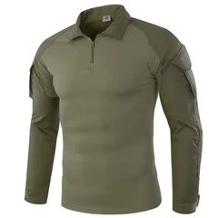 Tactical Combat Shirt Men Army Military Camo Long Sleeve Airsoft Hunting