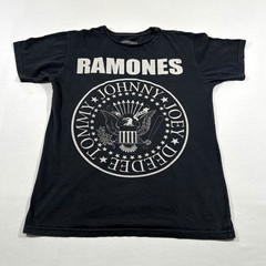 Ramones T-Shirt Y2K Presidential Seal Merch Grunge Punk Concert Black Sz L Flaw