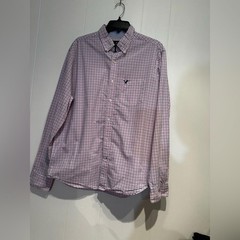 American Eagle Classic Fit Plaid Button Down Shirt L EUC