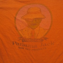 Vintage Panama Jack T Shirt Mens XL Orange Single Stitch 80s
