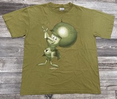 Vintage The Flintstones Great Gazoo Shirt Mens Large 1997 Stanley Desantis Green