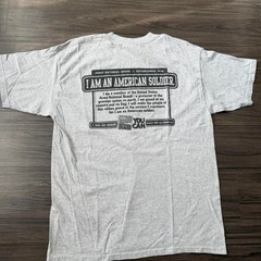 Vintage 90s army national guard “Hooah” Grey Size Large Tee Graphic
