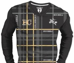 Men’s Long Sleeve Bucheli T Shirt,Italian Style,Cotton,Stretch S to XL….A9.A