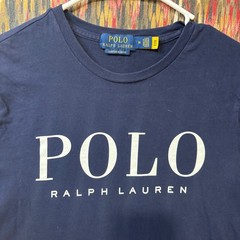 Polo Ralph Lauren Mens Custom Slim Fit Logo T-Shirt Navy Blue Short Sleeve M