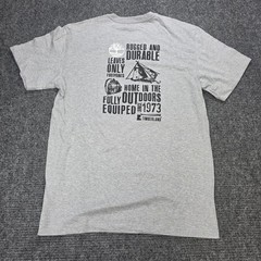 Timberland Rugged and Durable T-Shirt Men’s Size Medium Gray Back Graphic NWT