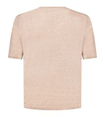 STILE LATINO t-shirt linen cotton EU 52 US 42 beige melange normal fit