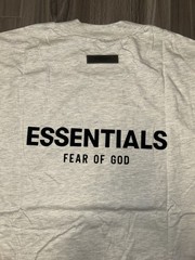 Fear of God Essentials T-Shirt Mens XL Grey NEW Light Oatmeal Oversized Logo