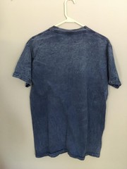 Harley-Davidson Shirt Mens Medium Blue Mineral Wash Rhinestone Wings Made USA