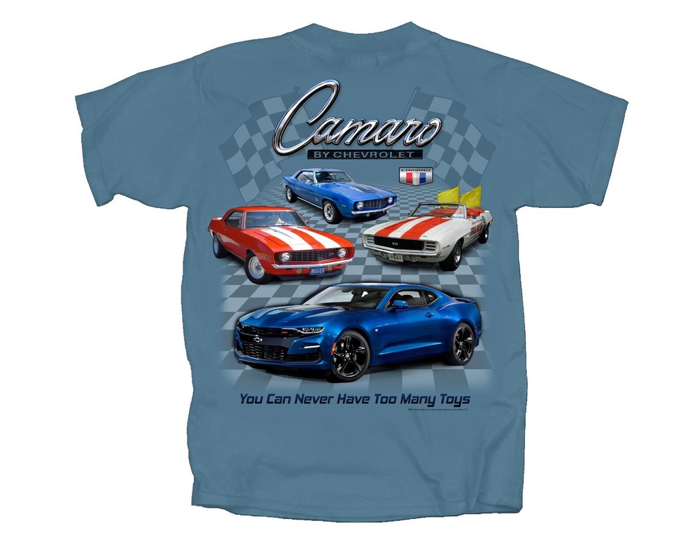 Joe Blow T’s Chevy Camaro Too Many Toys Men’s T-Shirt 1st 6th Gen 1969 Yenko