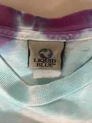 Grateful Dead Vintage 1999 Liquid Blue Magic Skeleton Tie Dye T-Shirt 2XL