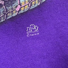 Vintage 90s Jerzees Purple Puppies Graphic T Shirt Large Cute Dogs Made in USA