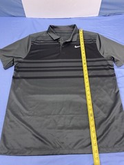 Nike Dri-Fit Golf Shirt / Standard Fit / Black And Gray / Size Large