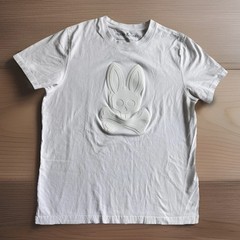 Psycho Bunny Tee Shirt DamonGraphic White (B6U900Y1PC) Medium Preppy Hip Hop