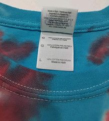 New Tie Dye Men’s T-Shirt Blue Red Adult Large Multicolor Summer Spider