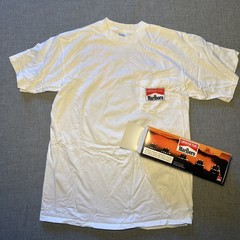 Vtg 90s Marlboro Adventure Team Truck Pocket Tee Original Box Cigarette Promo