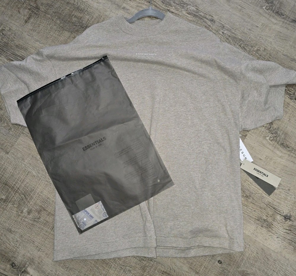 Fear of God Essentials Gold Heather Tee Core Oversized Size XS New With Tags