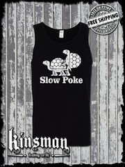 Slow Poke Funny Turtles Tank Top T-Shirt / Adult Rude Vulgar Sarcastic Humor