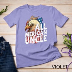 Mens All Merican Uncle 4th of July Day Eagle USA Flag American Unisex T-shirt