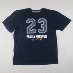Nike Air Jordan T Shirt Mens L Navy Jumpman 23 Family Forever Graphic Retro 90s