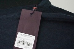 Isaia Napoli 100% Linen Navy Blue Short Sleeve T Shirt Sz M Brand New