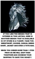 MORGAN OR ARAB OR FRIESIAN ? HORSE SHOW ART GALLOPING HORSE T-SHIRT WS318