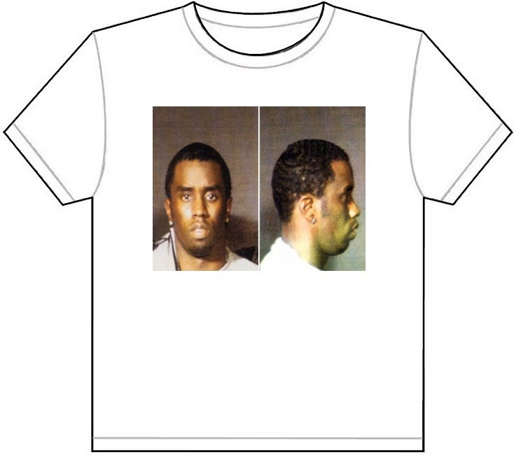 P DIDDY MUG SHOT T-SHIRT TEE PICTURE PHOTO mugshot nyc puff daddy sean combs 890