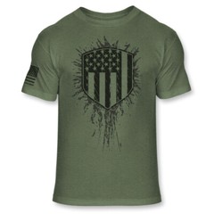 American Pride USA Flag Shield Patriotic Tactical Warrior Athletic T-Shirt – A01