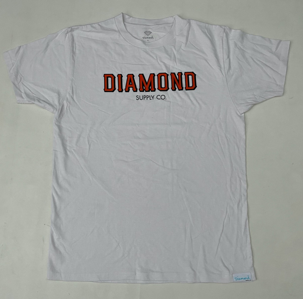 Men’s Diamond Supply Co Logo Men Graphic White T Shirt Size XL