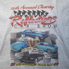 Vintage Classic Reflections Car Show Shirt Mens Large Charity Event 2009 Cars