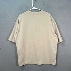 Uniqlo U Mens Large Beige Airism Oversized T-Shirt Cotton Blend Crewneck