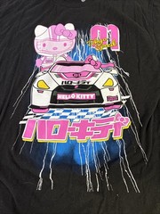 Small Hello Kitty – Adult Tokyo Speed #01 Japan Car Racing Black T-Shirt Large