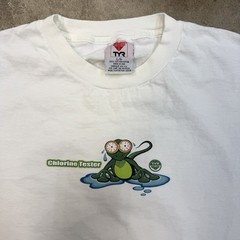 Vintage TYR Chlorine Tester Shirt Size Large Swimming Lizard 2000s 90s