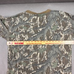 Vintage Mossy Oak Shirt Mens XL Brown Original Tree Stand Ringer Ace Sportswear