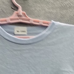 Vans Men Shirt MEDIUM Light Blue Graphic Rabbit Record Logo Regular Fit