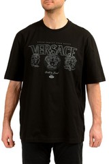 Versace Men’s “Bold & Loud” Print Crewneck Short Sleeve T-Shirt US 2XL IT 56