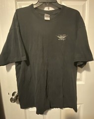 Harley Motorcycle Shirt Off Brand Black T-Shirt Size XL Double Sided Tee HD Worn
