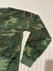 Vtg Ace Sportswear Shirt Woodland Camo Pocket Single Stitch USA Made 90s Large
