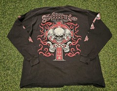 2009 Sturgis Black Hills Rally 69th Annual Black Red Skull Shirt L Large 2000s