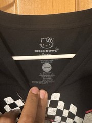 Hello Kitty Tokyo Racing Unisex XL Crew Neck Short Sleeve Black Graphic Tee