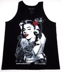 Marilyn Tank Top Rose Gun Hustle Tattoo Art Vest Tee Adult Men New