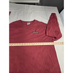 ComfortWash Rocky Mountain National Park Long Sleeve T-Shirt Red XL Cotton
