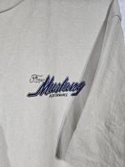 Ford Mustang T-Shirt Mens Size XL White Orange Boss 302 Car Tee Shirt