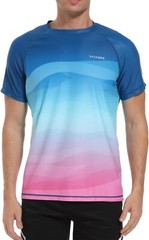 Men’s Rash Guard Swim Shirt UPF 50+ Quick Dry Loose Fit Surfing Fishing Tee