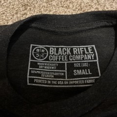 Black Rifle Coffee or Die Mens Shirt Size Small Snake Black Yellow Flag 🇺🇸