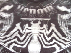 Marvel Man T-Shirt Print Venom Grunge Short Sleeve Black Size M (38-40) NWT