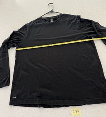 Athletic Works DriWorks Basic T-Shirt Mens XL Black Long Sleeve Crew Neck Tee