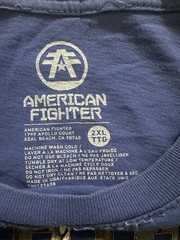 American Fighter Men’s Blue Graphic Print Crew Neck Short Sleeve T-Shirt 2XL