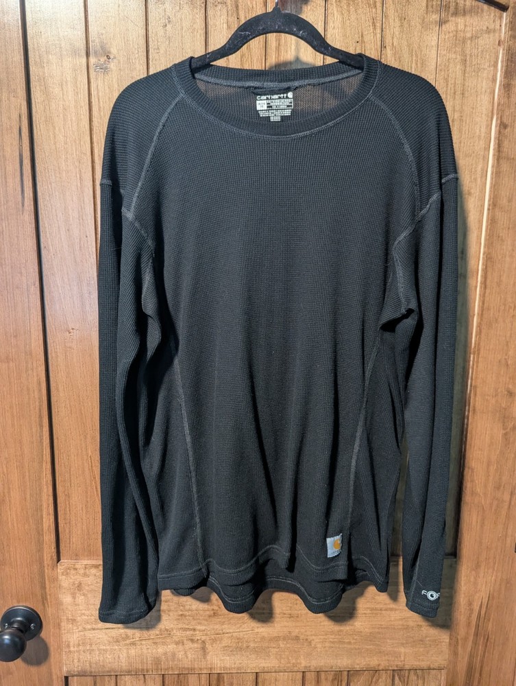 Carhartt 2XL Black Long Sleeve Shirt Light Weight Relaxed Fit