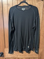 Carhartt 2XL Black Long Sleeve Shirt Light Weight Relaxed Fit